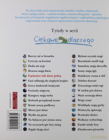 Ciekawe dlaczego gąsienice tak dużo jedzą - Belinda Weber [KSIĄŻKA]