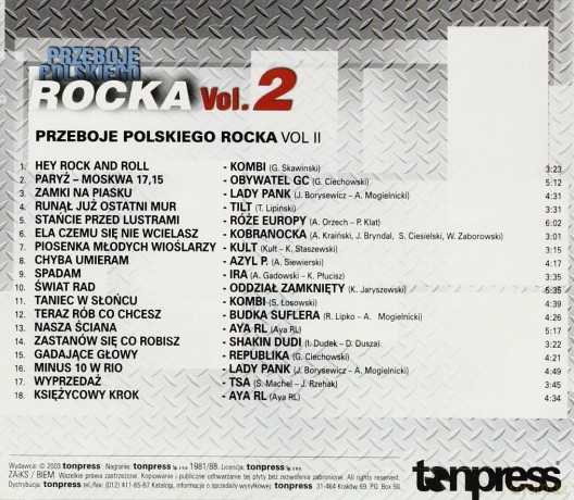 Przeboje Polskiego Rocka vol. 2 [CD]