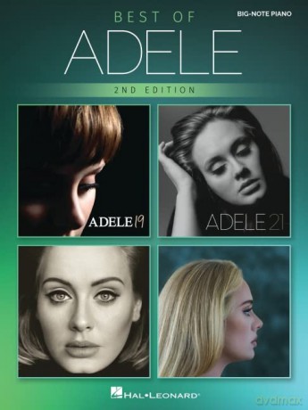 Best of Adele for Big-Note Piano - 2nd Edition.: Easy Songbook With Lyrics - Adele [KSIĄŻKA]