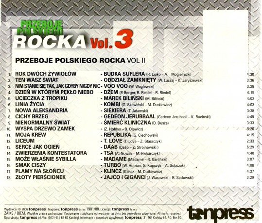 Przeboje Polskiego Rocka vol. 1,2,3 Pakiet [3CD]