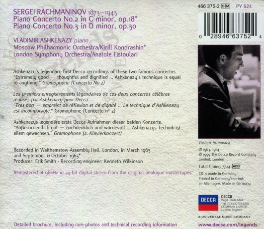 Ashkenazy: Decca Legends [CD]