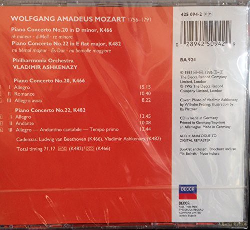 Ashkenazy: Mozart [CD]
