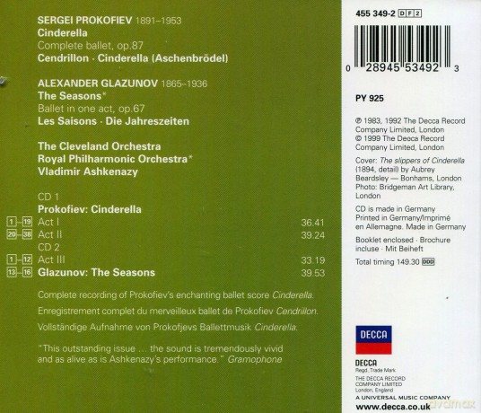 Ashkenazy: Prokofiev: Cinderella [2CD]