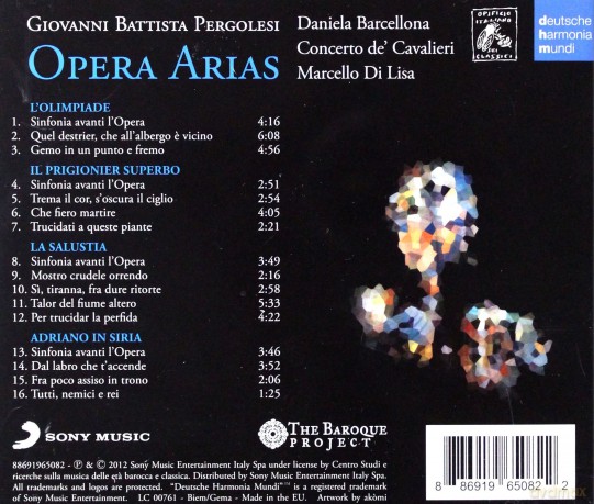 Daniela Barcellona: Giovanni Battista Pergolesi Opera Arias [CD]