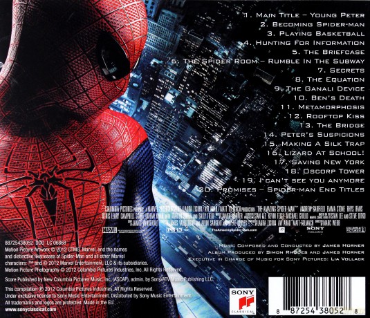 The Amazing Spider-Man soundtrack (Niesamowity Spider-Man) (James Horner) [CD]