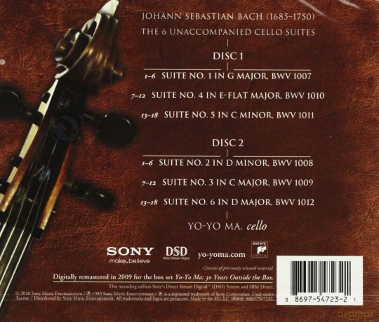 Yo-Yo Ma: Bach: Unaccompanied Cello Suites (Remastered) [2CD]
