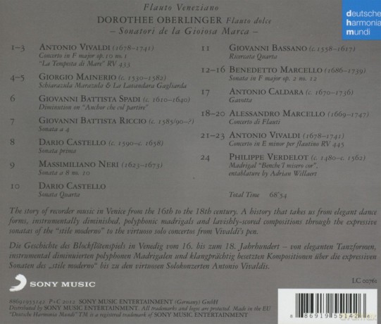 Dorothee Oberlinger: Flauto Veneziano [CD]