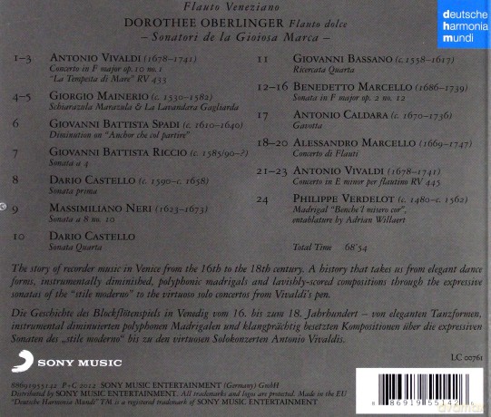 Dorothee Oberlinger: Flauto Veneziano [CD]