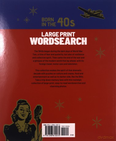 Born in the 40s Large Print Wordsearch: Easy-to-Read Puzzles - Eric Saunders [KSIĄŻKA]