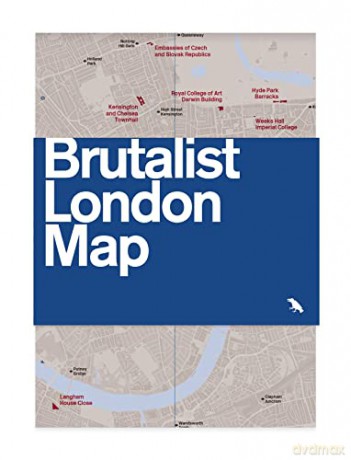 Brutalist London Map: Guide to Brutalist architecture in London - 2nd edition - Henrietta Billings [KSIĄŻKA]