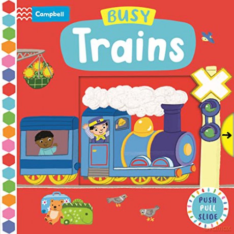 Busy Trains (Campbell Busy Books, 59) - Campbell Books [KSIĄŻKA]