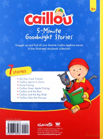Caillou 5-Minute Goodnight Stories: 7 stories - Eric Sévigny [KSIĄŻKA]