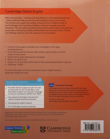 Cambridge Global English Workbook 9 with Digital Access (1 Year): for Cambridge Primary and Lower Secondary English as a Second Language (Cambridge Lower Secondary Global English) - Ingrid Wisniewska [KSIĄŻKA]