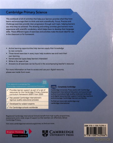 Cambridge Primary Science Workbook 6 with Digital Access (1 Year) - Fiona Baxter [KSIĄŻKA]