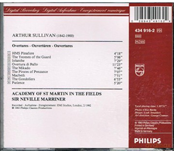 Asmif/Marriner: Gilb: Overtures [CD]