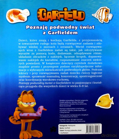 Poznaję podwodny świat z Garfieldem (naklejanka 6-8 lat) [KSIĄŻKA]