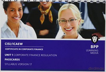 CISI Capital Markets Programme Certificate in Corporate Finance Unit 1 Syllabus Version 17: Passcards - BPP Learning Media [KSIĄŻKA]
