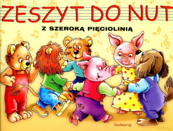 Zeszyt do nut z szeroką pięciolinią [KSIĄŻKA]
