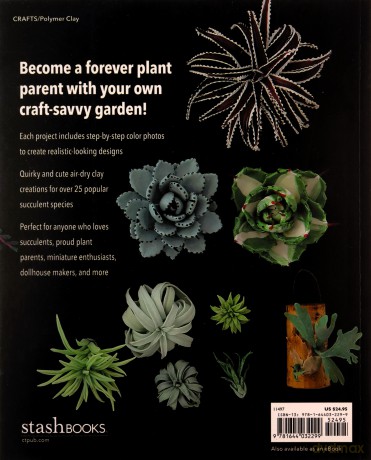 Clay Succulent Garden: Sculpt 25 miniature plants with air-dry clay - Kitanoko [KSIĄŻKA]