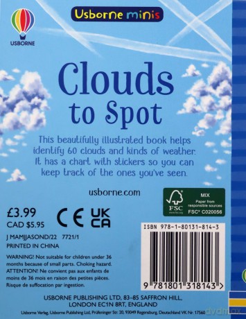 Clouds to Spot (Usborne Minis) - Kate Nolan [KSIĄŻKA]