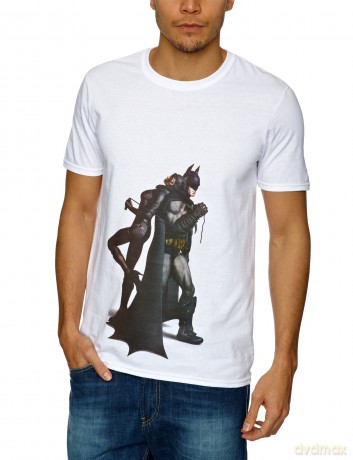 Batman: Back To Back, White (S), Men's  [T-SHIRT]