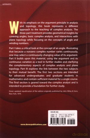Complex Analysis: The Argument Principle in Analysis and Topology (Dover Books on Mathematics) - Alan Beardon [KSIĄŻKA]
