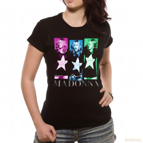 Madonna: Give Me Your Lovin', Black (L), Womens [T-SHIRT]