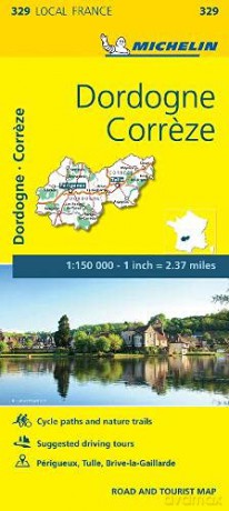 Correze, Dordogne - Michelin Local Map 329: Map (Michelin Local Maps, 329) - Michelin [KSIĄŻKA]