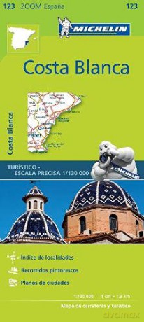 Costa Blanca - Zoom Map 123: Map (Michelin Zoom Maps, 123) - Michelin [KSIĄŻKA]