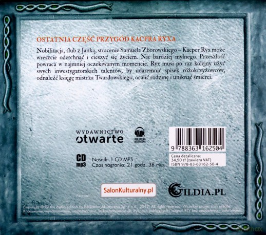Kacper Ryx i król alchemików - Mariusz Wollny (digipack) [AUDIOBOOK] [CD-MP3]