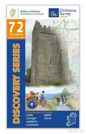 County Cork, Kerry and Limerick Map | Ordnance Survey Ireland | OSI Discovery Series 72 | Ireland | Walks | Hiking | Maps | Adventure (Irish Discovery Series) - Ordnance Survey Ireland [KSIĄŻKA]