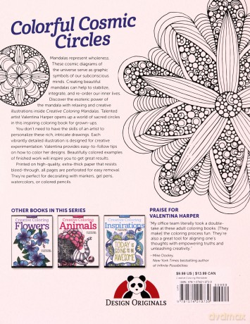 Creative Coloring Mandalas: Art Activity Pages to Relax and Enjoy! (Design Originals): 5508 (Creative Coloring Book) - Valentina Harper [KSIĄŻKA]