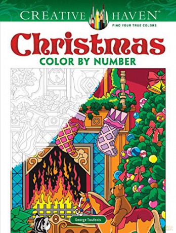 Creative Haven Christmas Color by Number - George Toufexis [KSIĄŻKA]