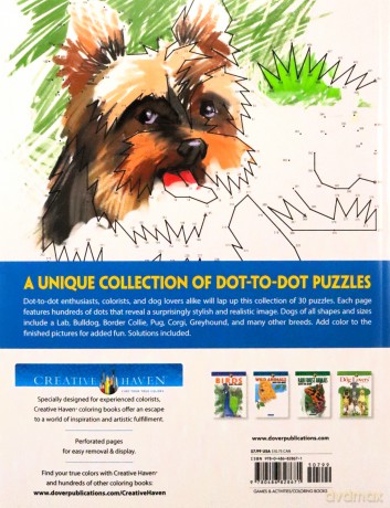Creative Haven Dogs Dot-to-Dot - Arkady Roytman [KSIĄŻKA]