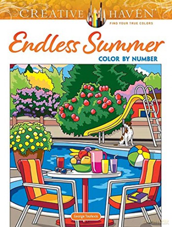 Creative Haven Endless Summer Color by Number - George Toufexis [KSIĄŻKA]