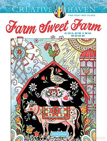 Creative Haven Farm Sweet Farm Coloring Book - Marjorie Sarnat [KSIĄŻKA]