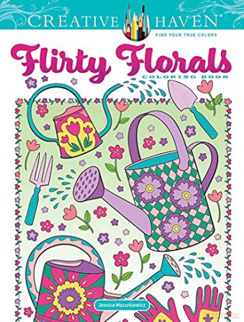 Creative Haven Flirty Florals Coloring Book - Jessica Mazurkiewicz [KSIĄŻKA]