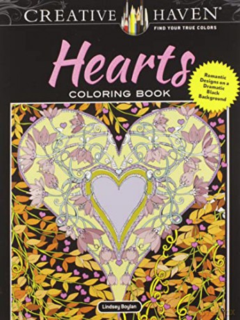 Creative Haven Hearts Coloring Book: Romantic Designs on a Dramatic Black Background - Lindsey Boylan [KSIĄŻKA]
