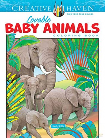 Creative Haven Lovable Baby Animals Coloring Book (Creative Haven Coloring Books) - Marty Noble [KSIĄŻKA]