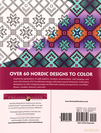 Creative Haven Nordic Designs Collection Coloring Book - Dover [KSIĄŻKA]