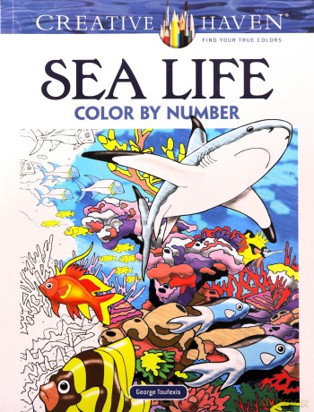 Creative Haven Sea Life Color by Number Coloring Book - George Toufexis [KSIĄŻKA]
