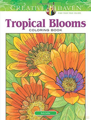 Creative Haven Tropical Blooms Coloring Book - Ruth Soffer [KSIĄŻKA]