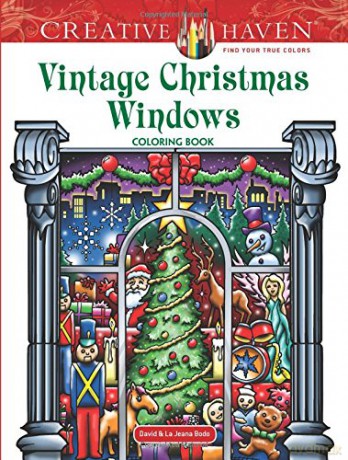 Creative Haven Vintage Christmas Windows Coloring Book - David Bodo [KSIĄŻKA]