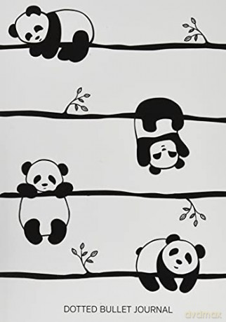 Cute Pandas - Dotted Bullet Journal: Medium A5 - 5.83X8.27 - Blank Classic [KSIĄŻKA]