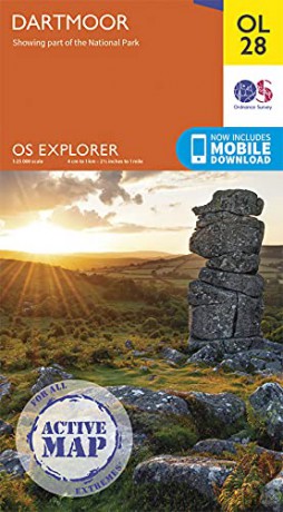 Dartmoor Map | Weatherproof | Dartmoor National Park | Ordnance Survey | OS Explorer Active Map OL28 | England | Walks | Hiking | Maps | Adventure - Ordnance Survey [KSIĄŻKA]