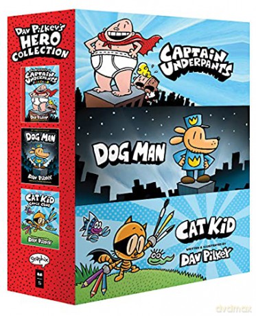 Dav Pilkey's Hero Collection: 3-Book Boxed Set (Captain Underpants #1, Dog Man #1, Cat Kid Comic Club #1) - Dav Pilkey [KSIĄŻKA]