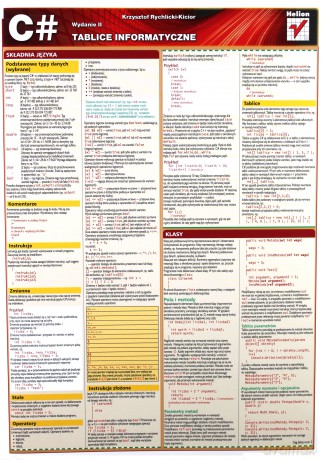 Tablice informatyczne. C#. Wydanie II [KSIĄŻKA]