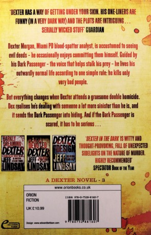 Dexter In The Dark: DEXTER NEW BLOOD, the major new TV thriller on Sky Atlantic (Book Three) - Jeff Lindsay [KSIĄŻKA]