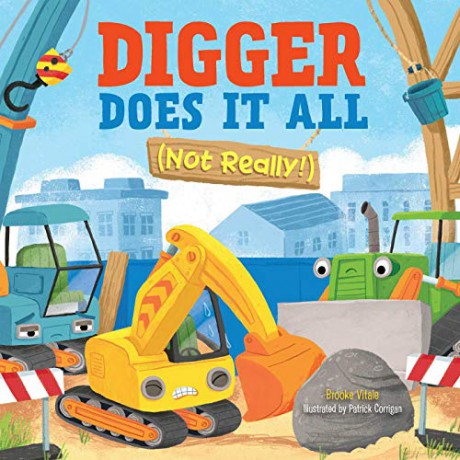Digger Does It All (Not Really!) (Little Genius Vehicle Board Books) - Brooke Vitale [KSIĄŻKA]
