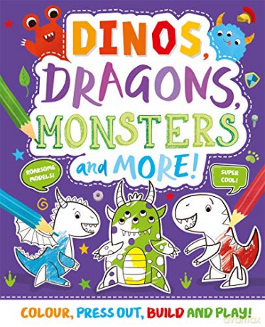 Dinos, Dragons, Monsters and More! (Colour and Craft) - Igloo Books [KSIĄŻKA]